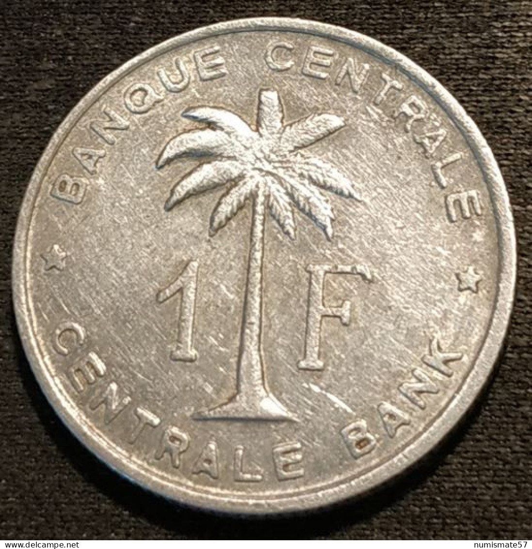 CONGO BELGE - 1 FRANC 1960 - RUANDA - URUNDI - KM 4 - 1951-1960: Boudewijn I