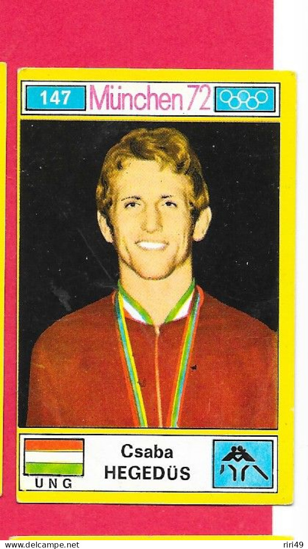 Panini Image, Munchen 72, Jeux Olympiques, XX, N°147 HEGEDUS  UNG HONGRIE , Munich 1972 - Trading Cards