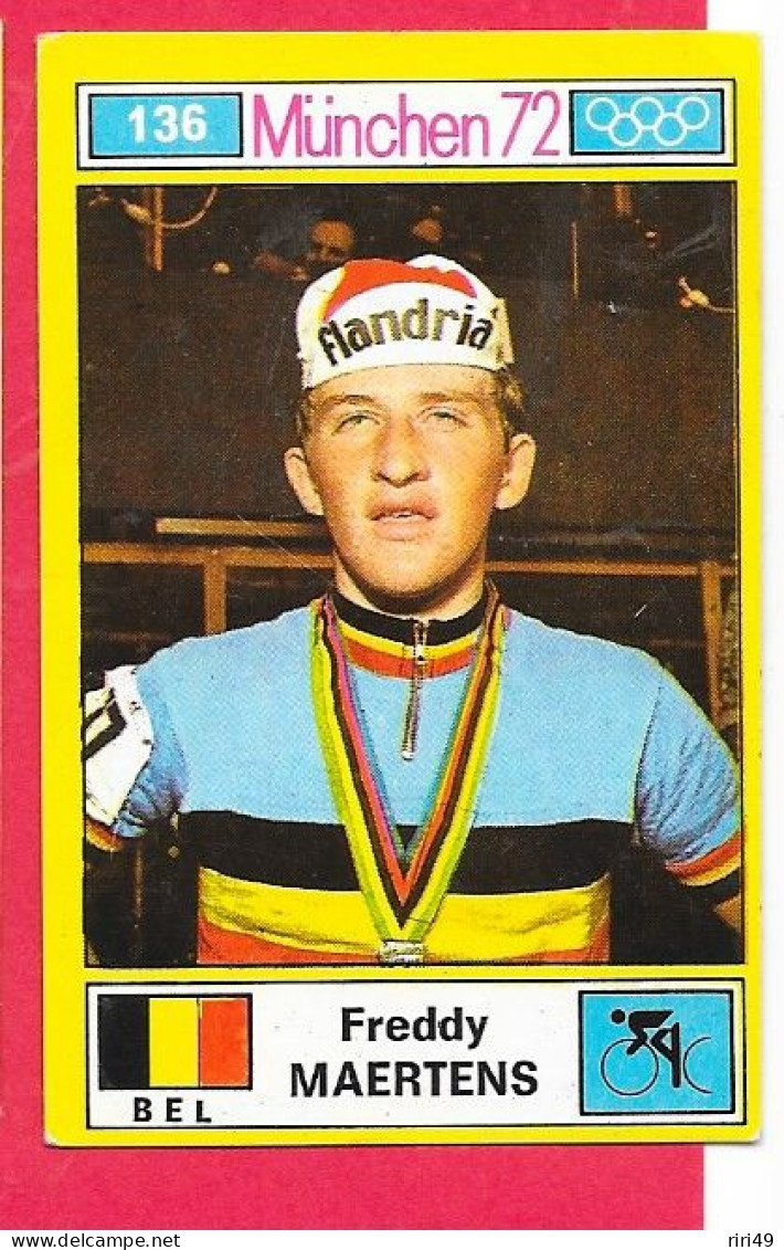 Panini Image, Munchen 72, Jeux Olympiques, XX, N°136 MAERTENS BEL BELGIQUE  , Munich 1972 - Trading-Karten