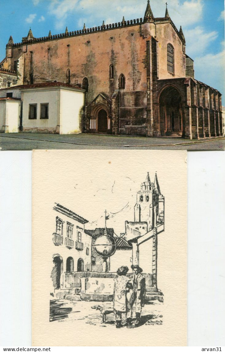 EVORA - LOT De 2 CARTES POSTALES - - Evora