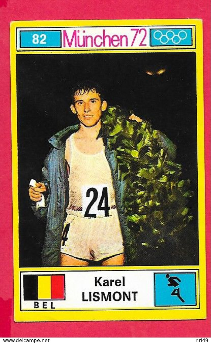 Panini Image, Munchen 72, Jeux Olympiques, XX, N°82 LISMONT BEL BELGIQUE   , Munich 1972 - Trading-Karten