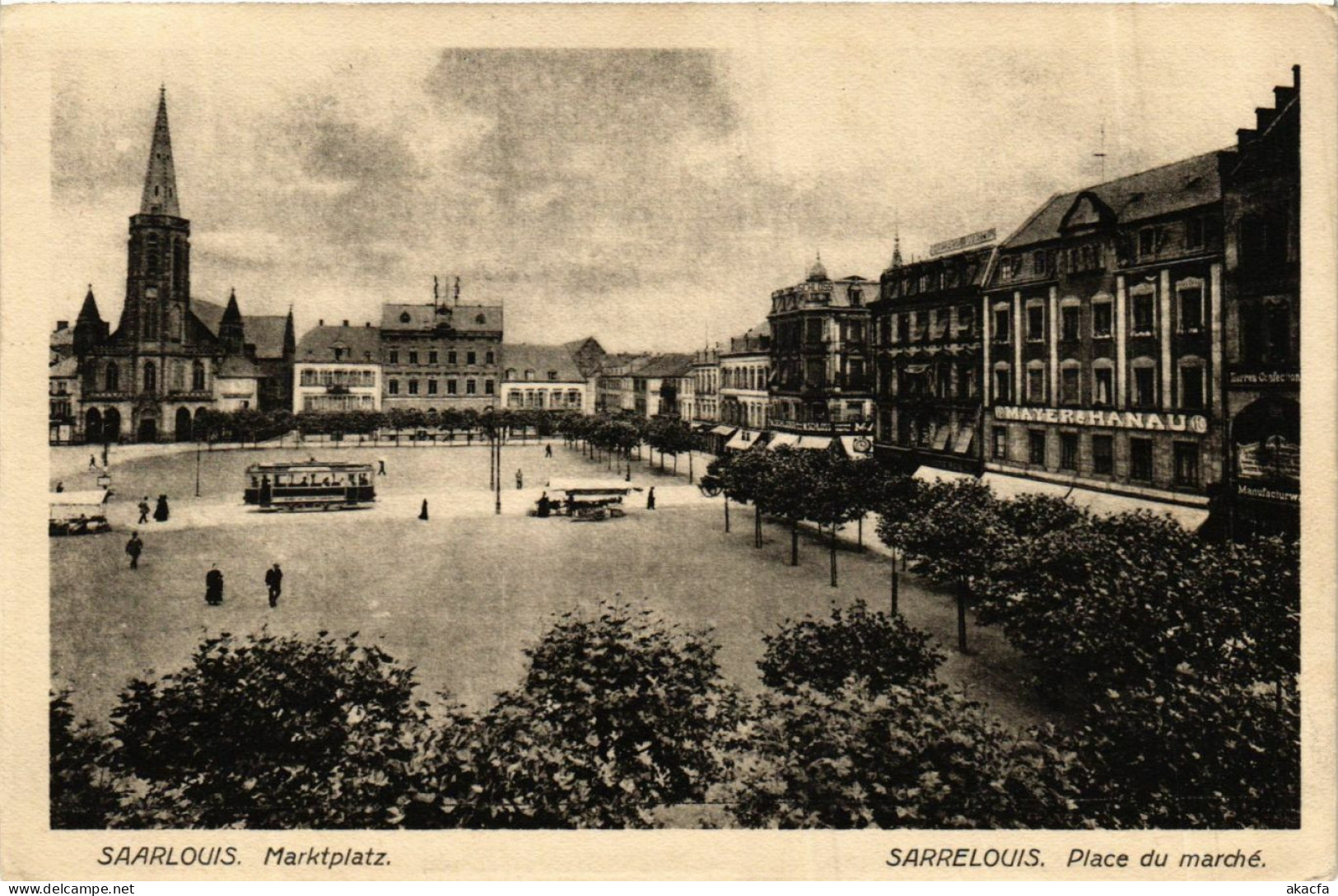 CPA AK Saarlouis Place Du Marche GERMANY (939703) - Kreis Saarlouis