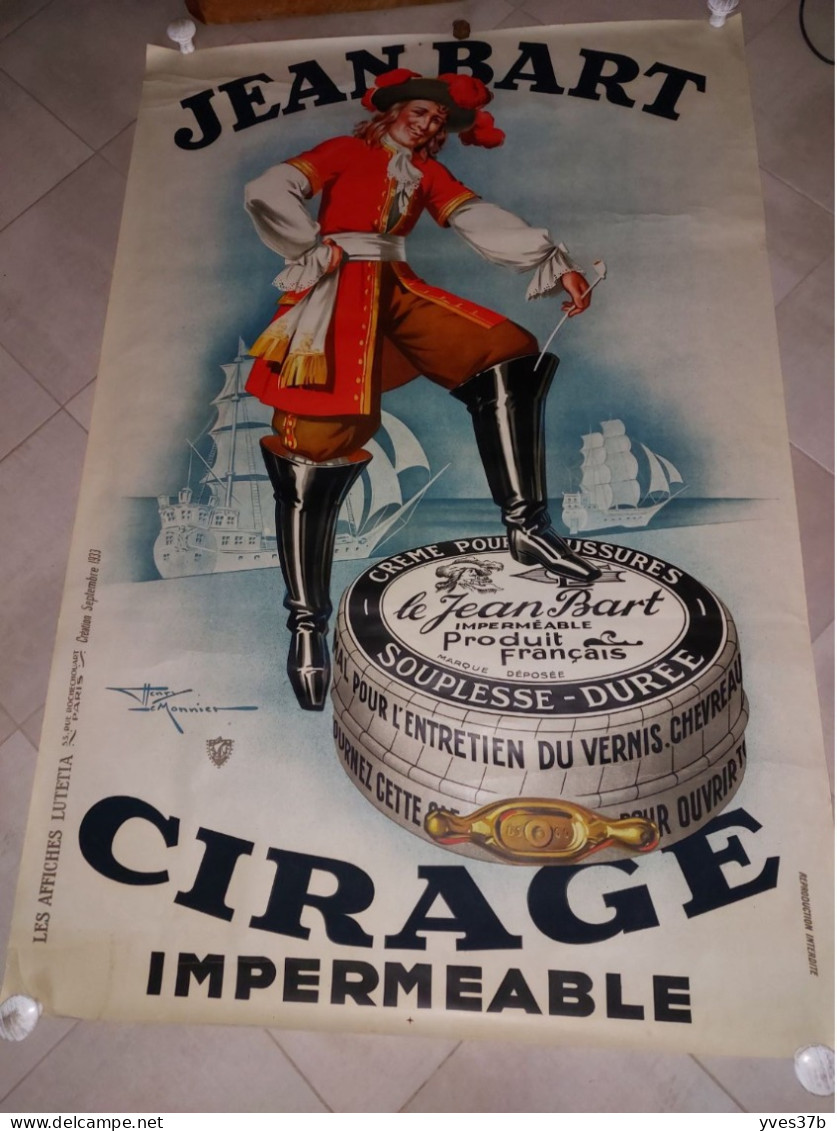 Affiche "Cirage Jean BART "Henri Le Monnier 1933 - 100x150 - TTB - Posters