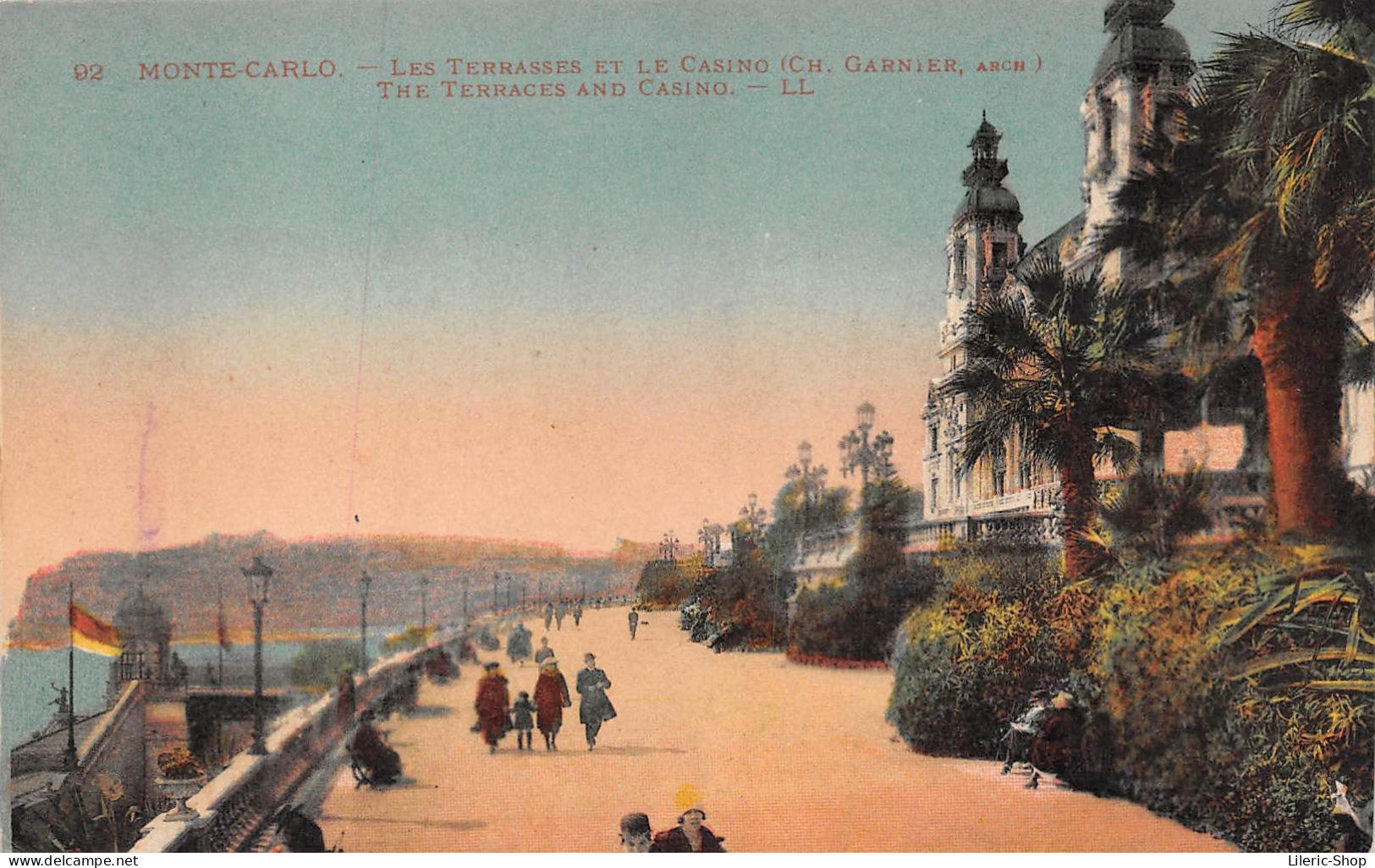 MONTE-CARLO. LES TERRASSES ET LE CASINO (CH. GARNIER, ARCH) - Spielbank