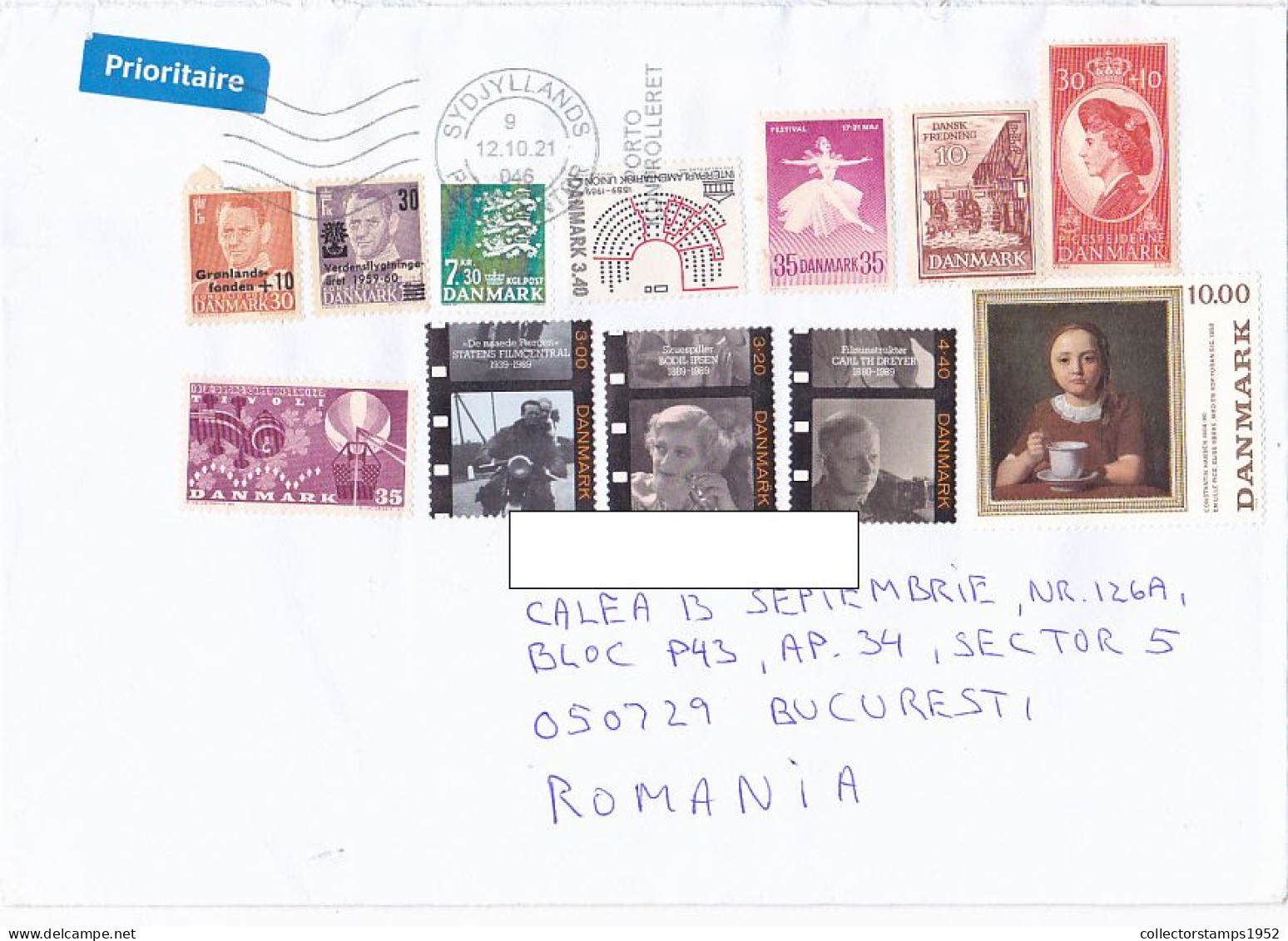 KING FREDERICK IX, ACTORS, PERSONALITIES, PAINTING, PARLIAMENT, FINE STAMPS ON COVER, 2021, DENMARK - Lettres & Documents