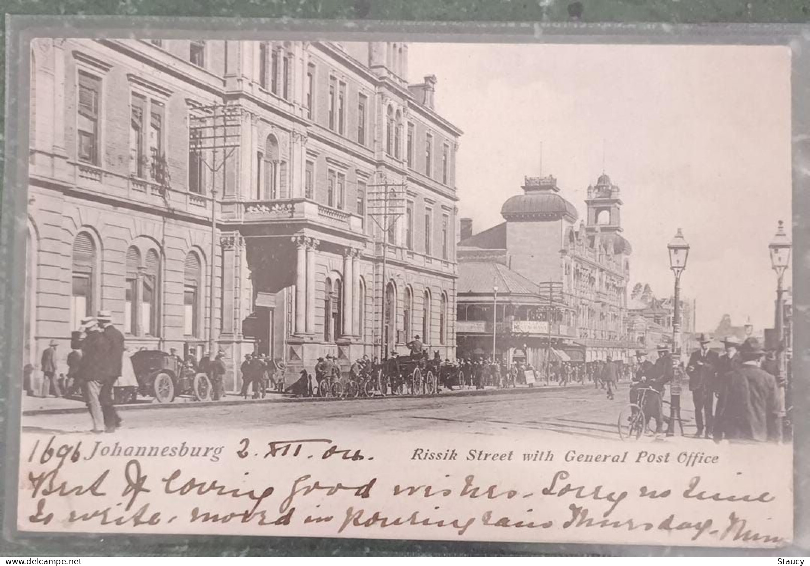 TRANSVAAL 1904 JOHANNESBURG RISSIK STREET GENERAL POST OFFICE To ENGLAND Picture Card PSB As Per Scan - Posta Aerea