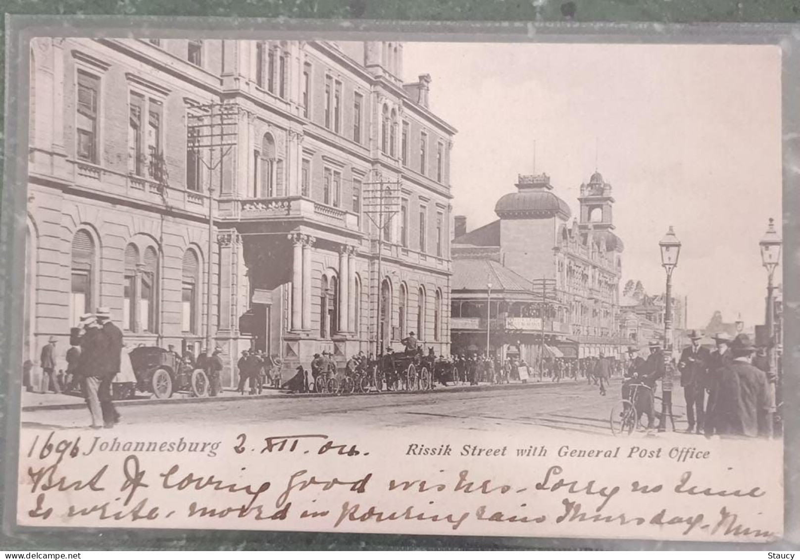 TRANSVAAL 1904 JOHANNESBURG RISSIK STREET GENERAL POST OFFICE To ENGLAND Picture Card PSB As Per Scan - Poste Aérienne