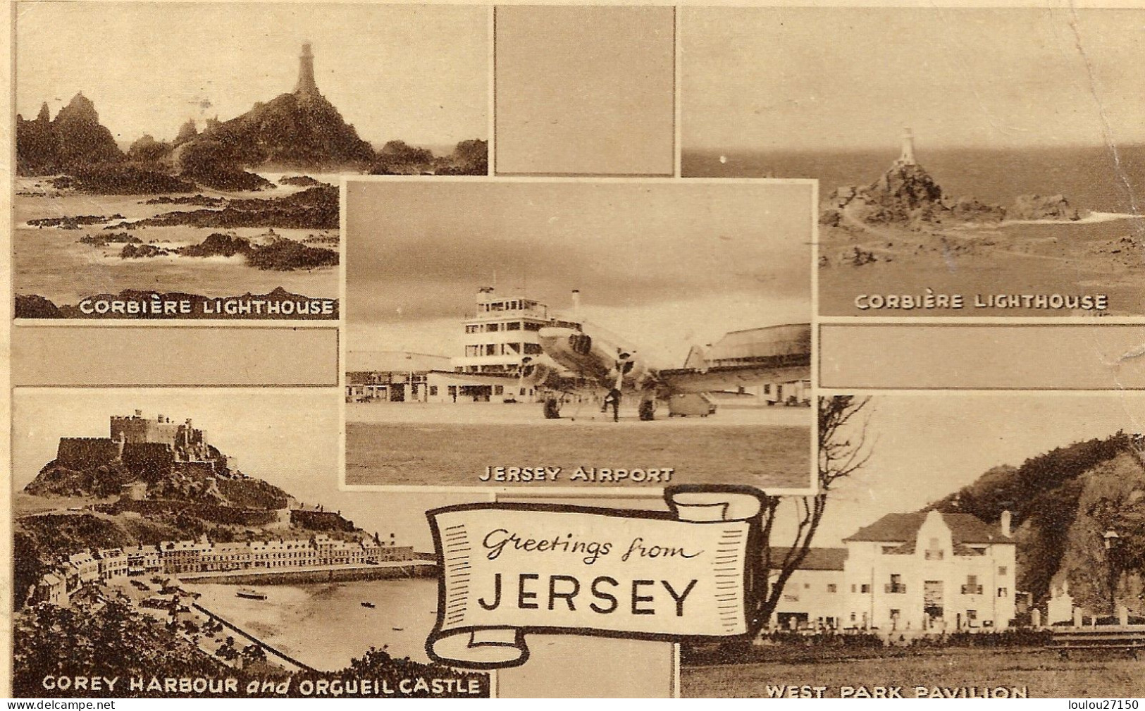 JERSEY - CORBIERE LIGHTHOUSE, GOREY HARBOURD AND ORGUEIL CASTLE, WEST PARK PAVILION, JERSEY AIRPORT - La Corbiere