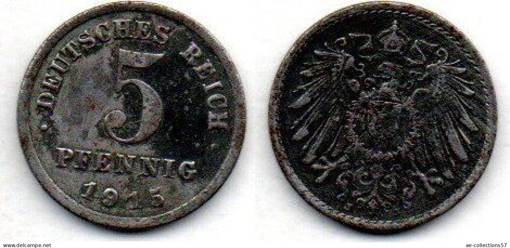 MA 22594 / Allemagne - Deutschland - Germany  5 Pfennig 1915 J TB - 5 Pfennig