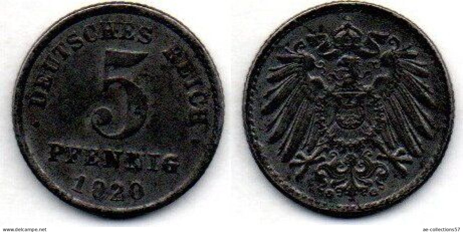 MA 22595 / Allemagne - Deutschland - Germany 5 Pfennig 1920 G TTB - 5 Rentenpfennig & 5 Reichspfennig