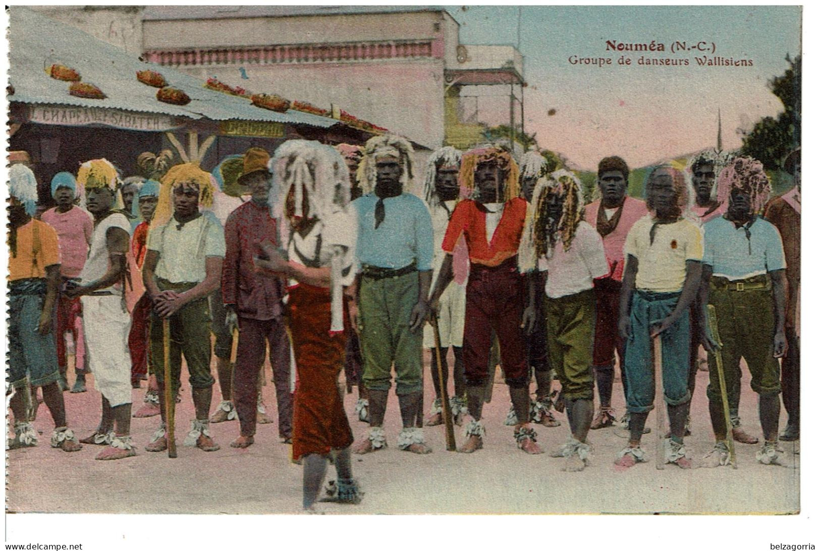 NOUVELLE CALEDONIE - NOUMEA - Groupe De Danseurs Waallisiens -   ( Carte Colorisée )  - VOIR SCANS - Nouvelle Calédonie