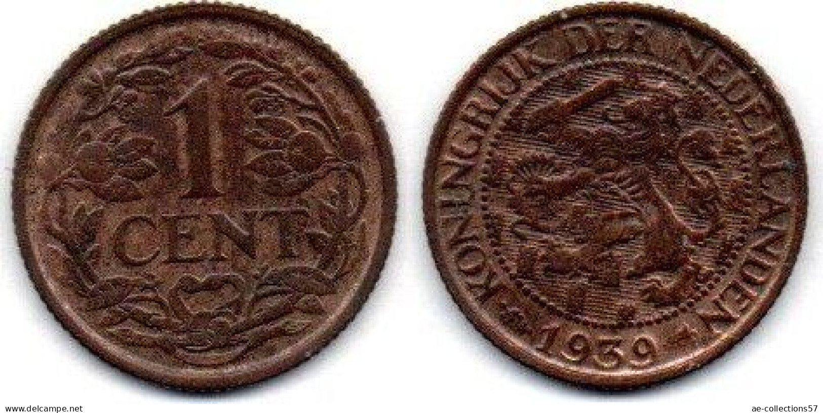 MA 22629 / Pays Bas - Netherlands - Niederlande 1 Cent 1939 TB - 1 Centavos