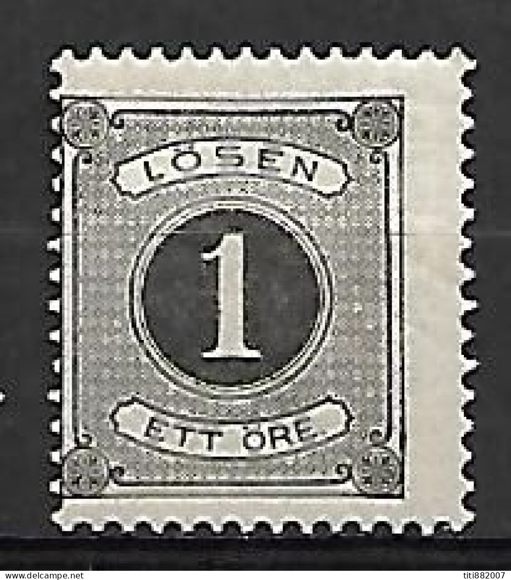 SUEDE    -   Timbre-Taxe   -   1874.   Y&T N° 1 * - Postage Due