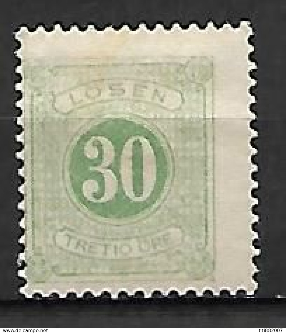 SUEDE    -   Timbre-Taxe   -   1874.   Y&T N° 8 * . - Postage Due