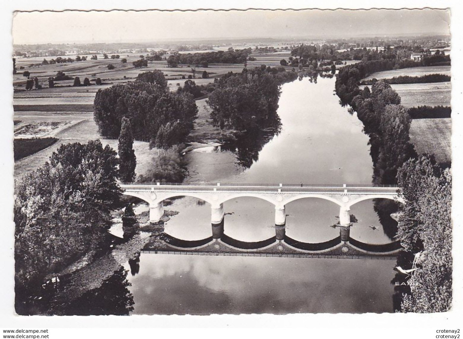 86 En Avion Au Dessus De VOUNEUIL Sur VIENNE N°2 Le Pont Sur La Vienne VOIR DOS - Vouneuil Sur Vienne