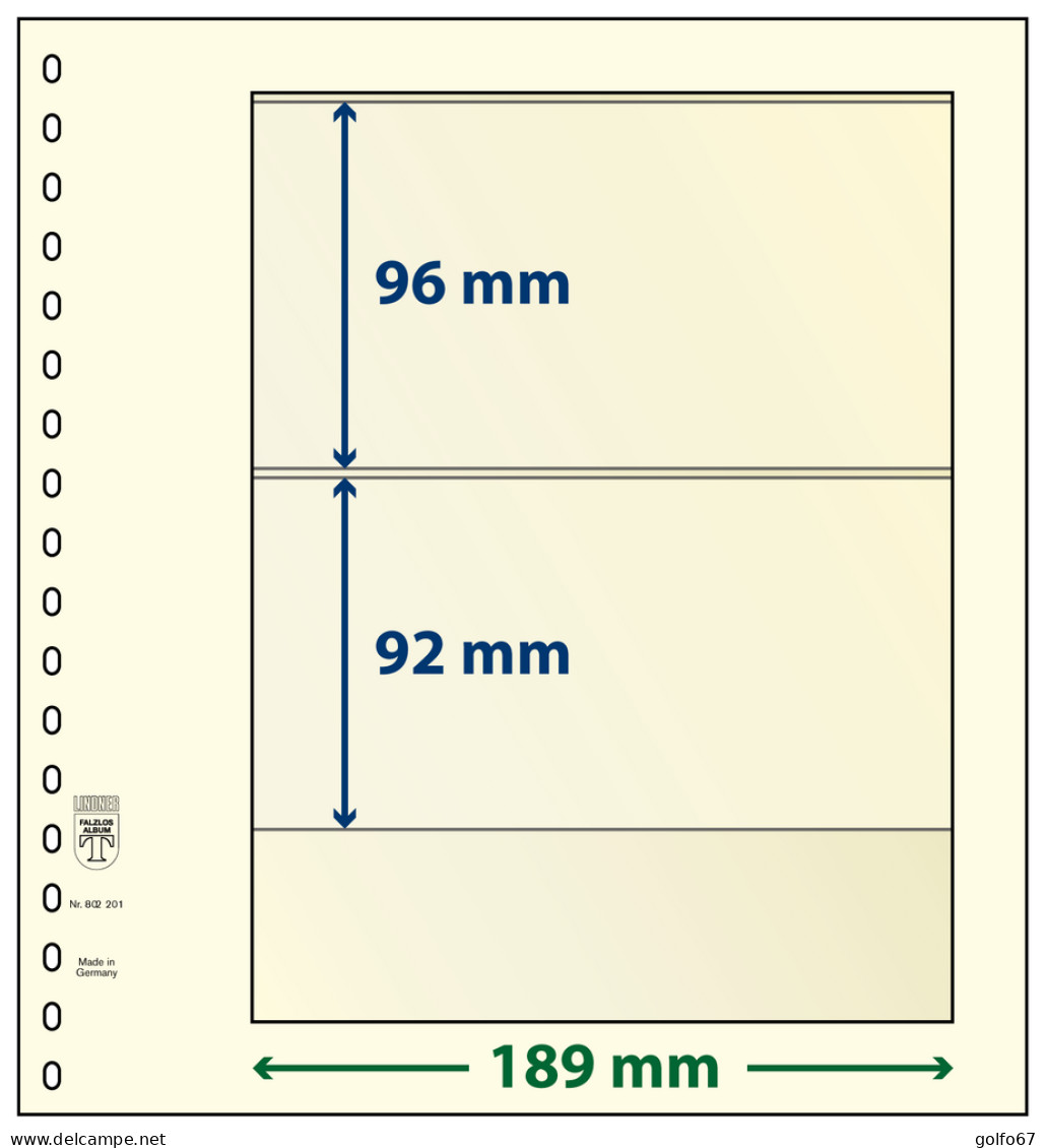 LINDNER T - 10 Feuilles Neutre 802201 Neuf Pas Ouvert TBE - A Bandes