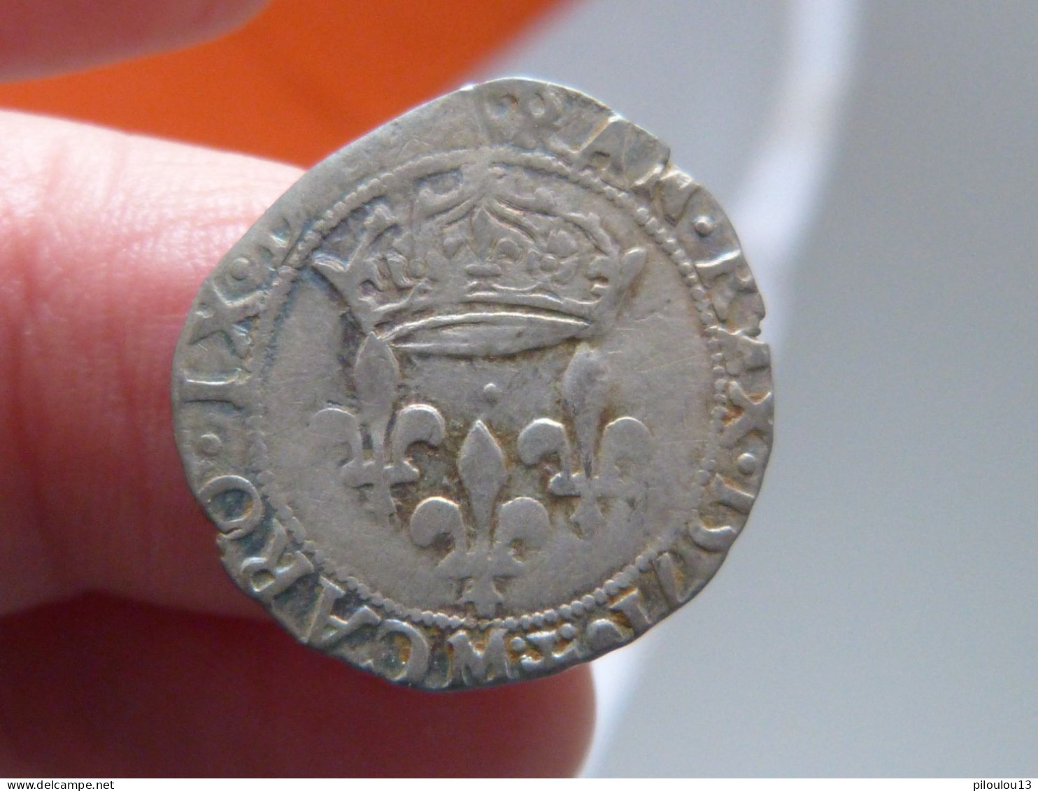 Double Sol De Charles IX De 1571 M (Toulouse), 1er Type - 1560-1574 Carlo IX