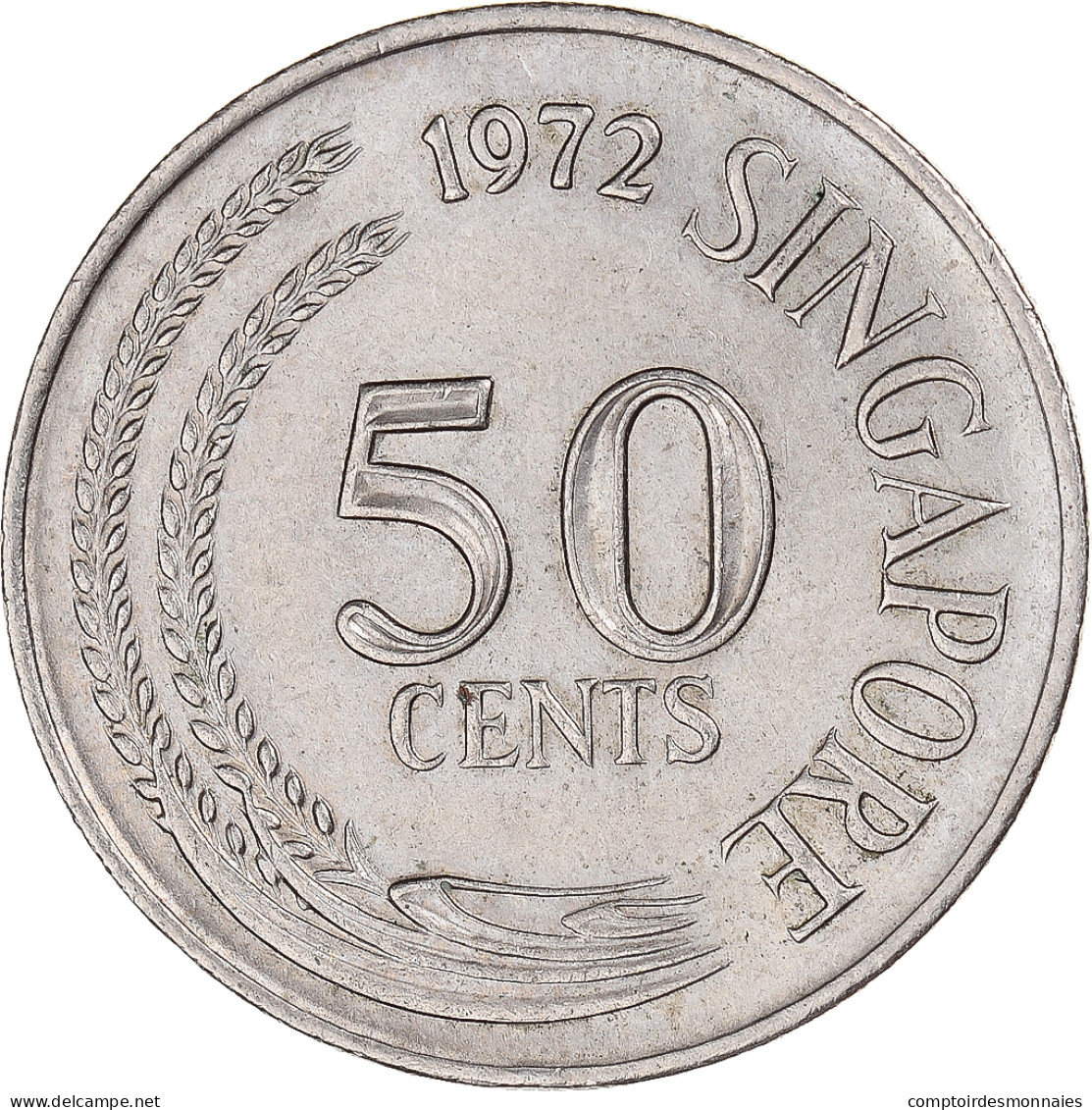 Monnaie, Singapour, 50 Cents, 1972 - Singapour