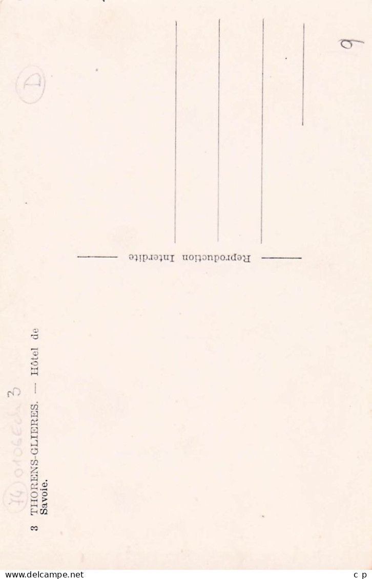 Thorens Glieres - Hotel De Savoie - CPSM°J - Thorens-Glières
