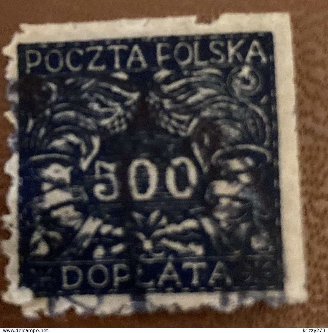 Poland 1919 Postage Due Northern Poland 500 H - Used - Segnatasse