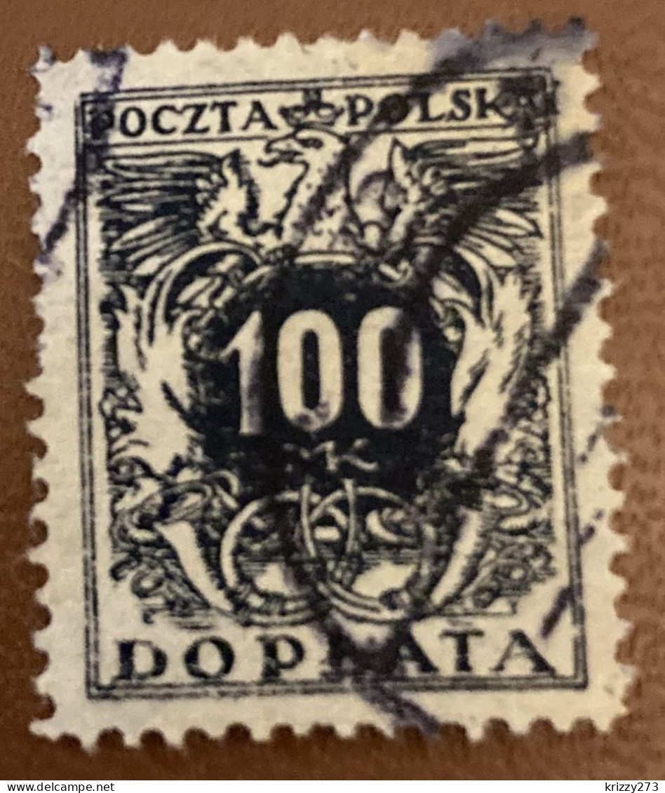 Poland 1921 Coat Of Arms And Post Horn 100 M - Used - Portomarken