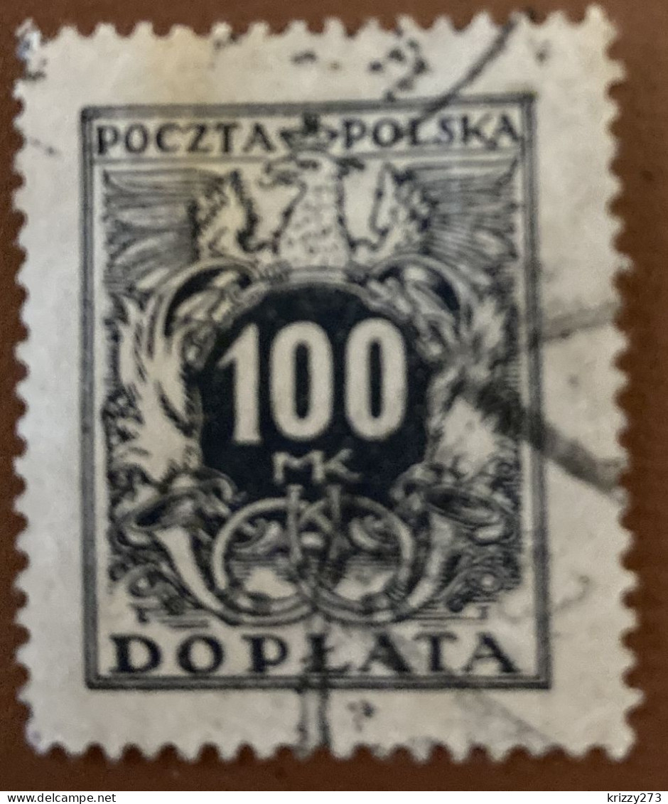 Poland 1921 Coat Of Arms And Post Horn 100 M - Used - Portomarken