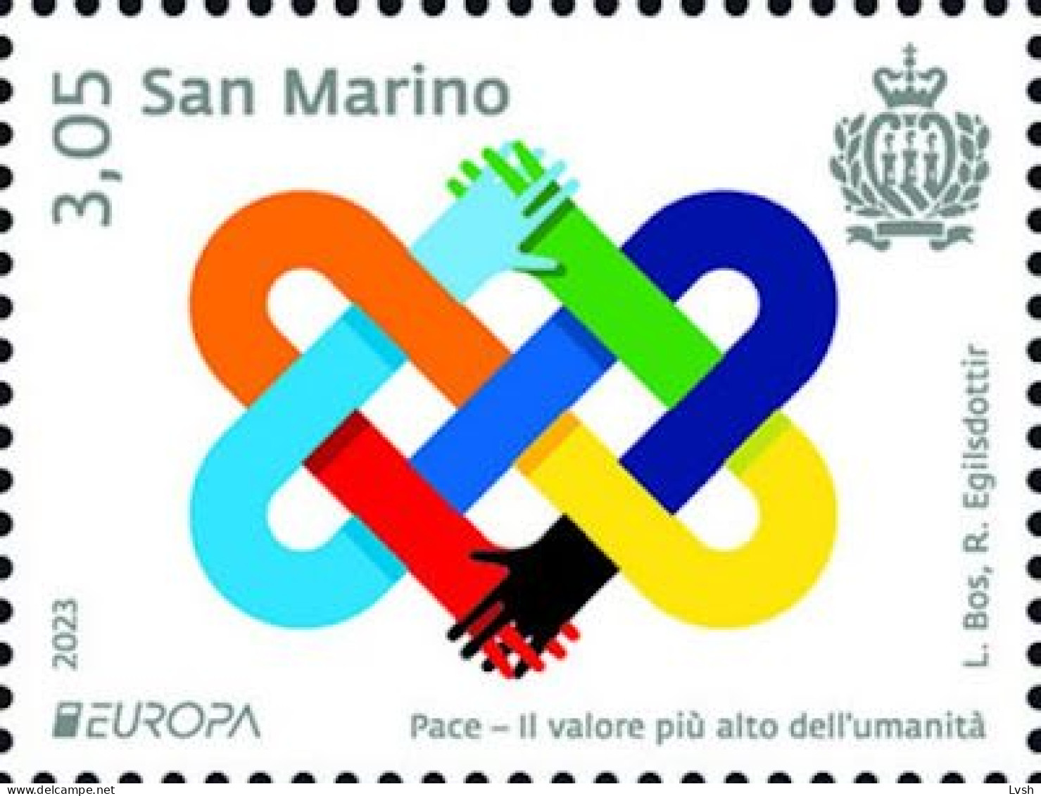 San Marino.2023.Europa CEPT.Peace – The Highest Value Of Humanity.1 V. ** . - Ungebraucht