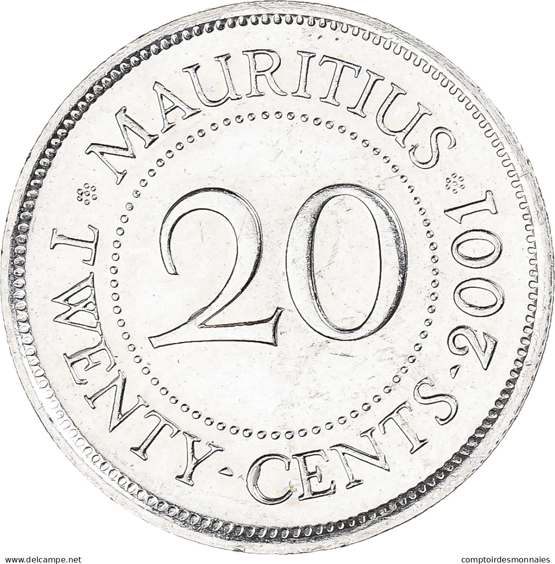 Monnaie, Maurice, 20 Cents, 2001 - Maurice