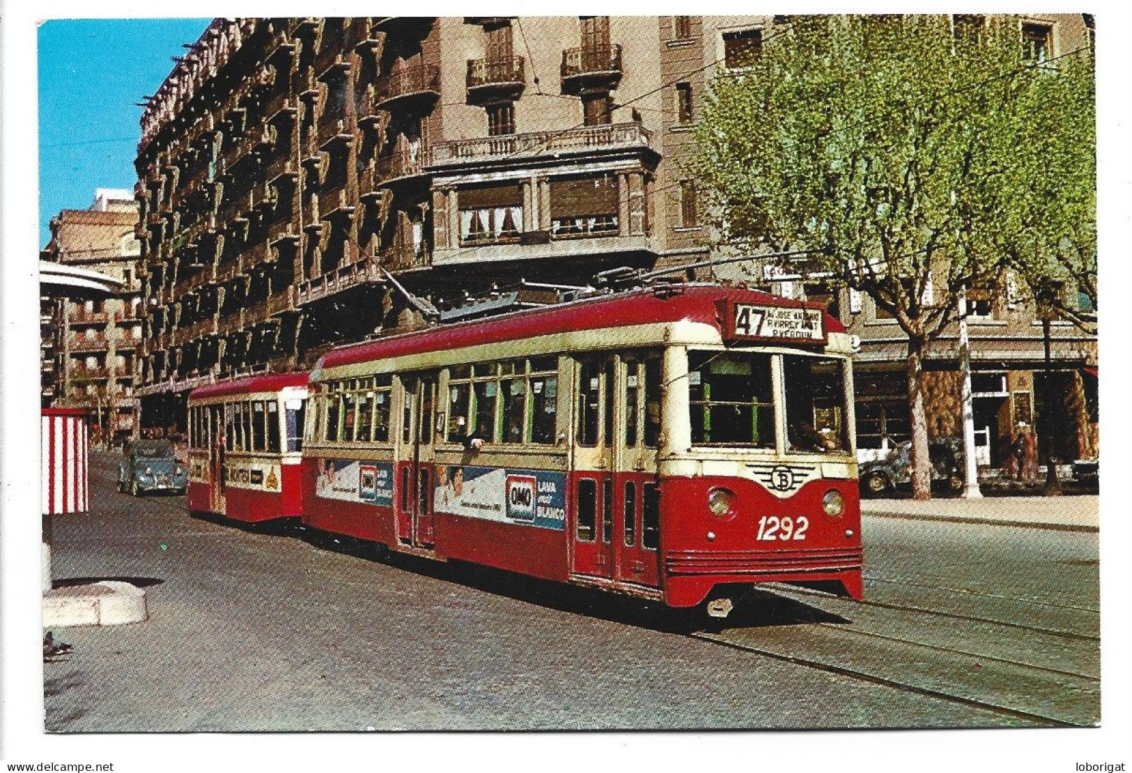 TRAM-VIES DE BARCELONA.- COTXE 1292.- C. ROSELLÓ - GRAL. MOLA.- MAYO 64.- BARCELONA.- ( CATALUNYA ) - Strassenbahnen