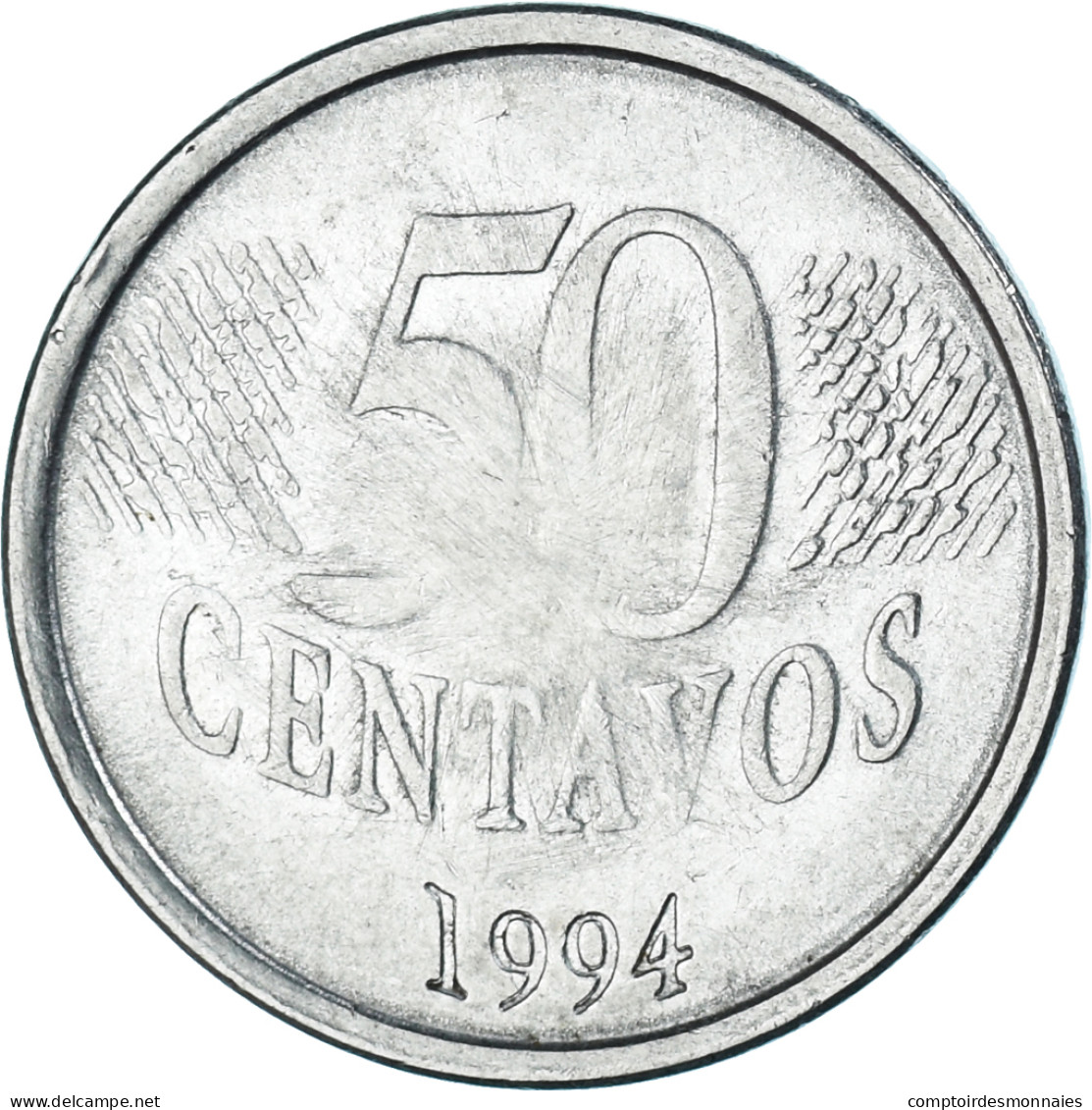 Monnaie, Brésil, 50 Centavos, 1994 - 200 F 1981-1994 ''Montesquieu''