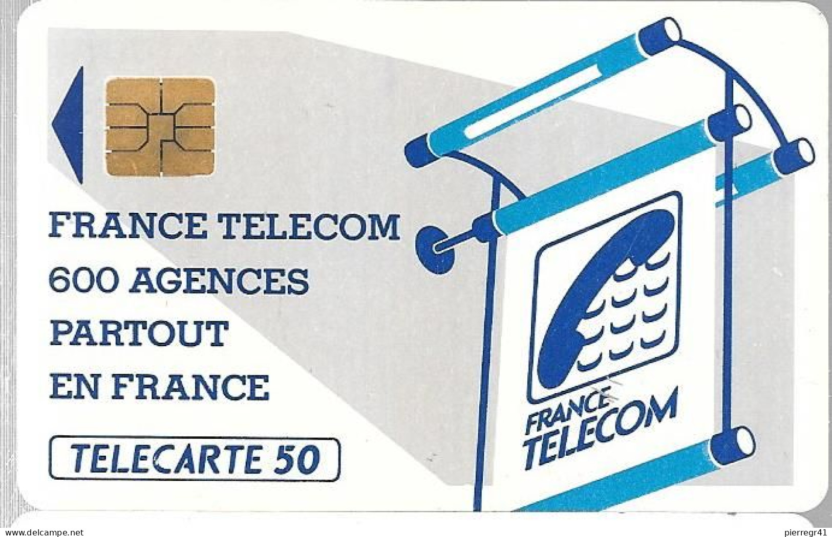 -CARTE-PUCE-PUBLIC-600 AGENCES-50U--Te 47.770.2--SO3--SERIE- N°Lasers A 1B5289-Utilisé- TBE-RARE - “600 Agences”