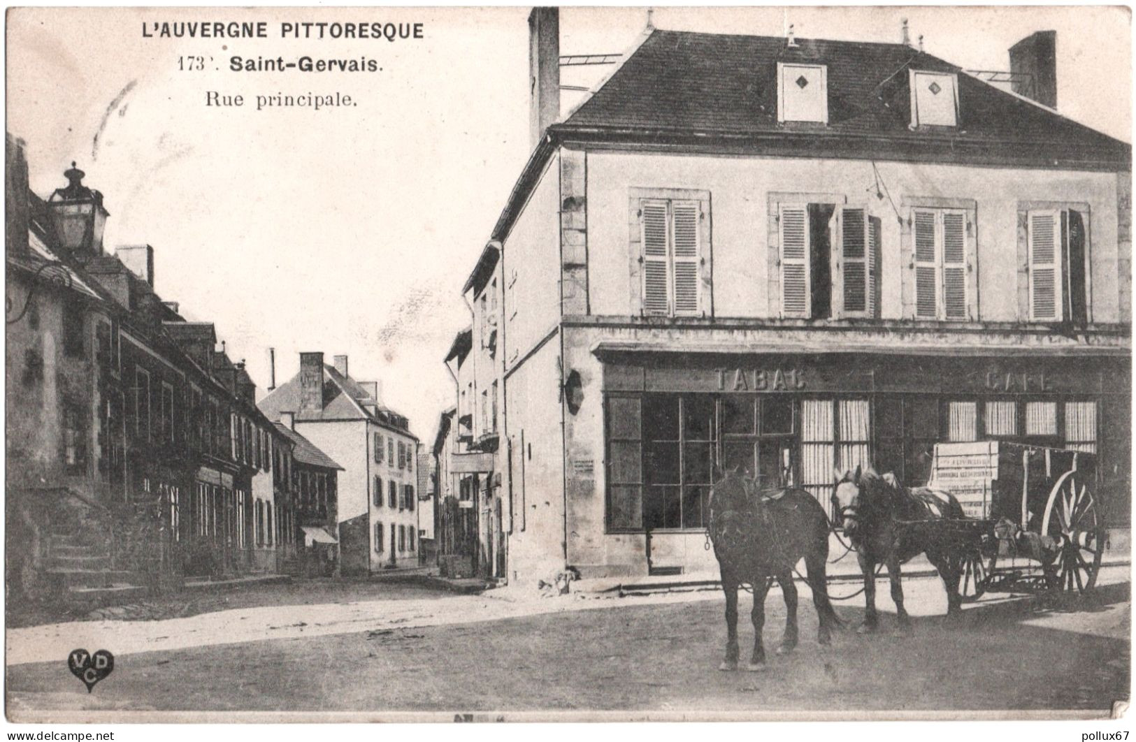 CPA DE SAINT-GERVAIS-D'AUVERGNE  (PUY-DE-DÔME)  RUE PRINCIPALE - Saint Gervais D'Auvergne