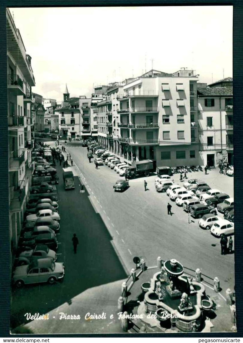 VX101 - VELLETRI PIAZZA PIAZZA CAIROLI E FONTANA DEL BERNINI - ROMA - ANIMATA CAMION CAR - 1959 - Velletri