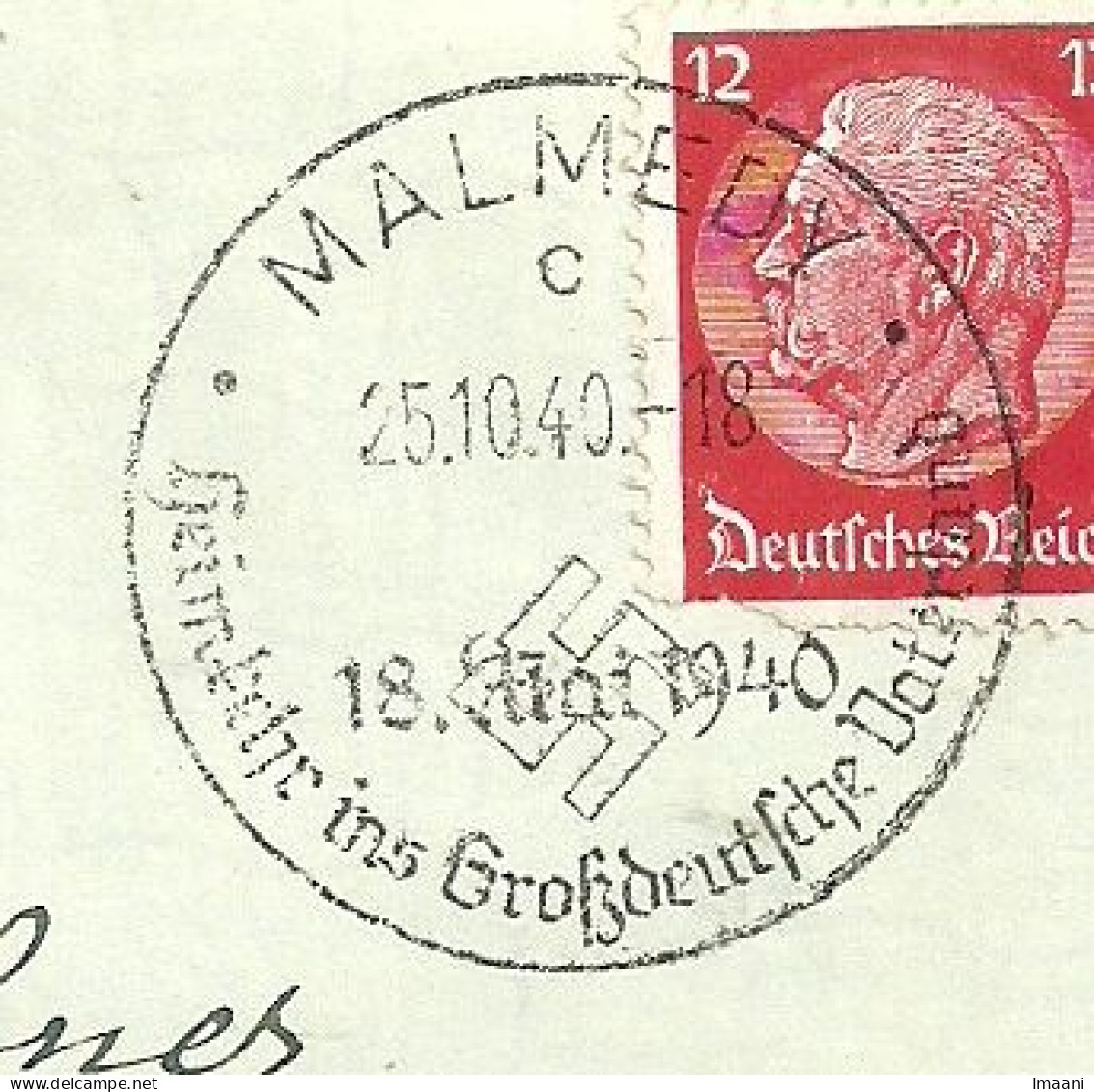 Brief Met Duitse Zegel Met Stempel MALMEDY Op 25/10/40 (Oostkantons- Canton De L'est) (B10527) - OC55/105 Eupen & Malmédy