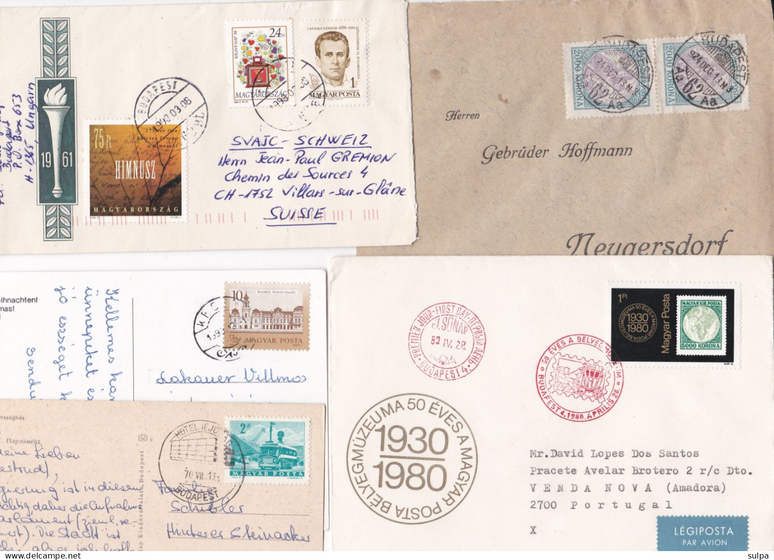 5 Briefe Und Karten, Alle Gelaufen - Storia Postale