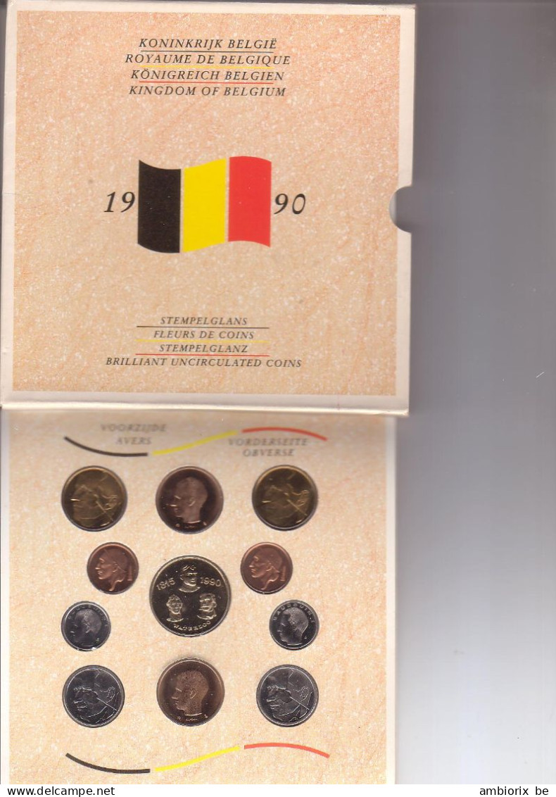 Royaume De Belgique - FDC - Set De Monnaies 1990 - FDEC, BU, BE & Münzkassetten
