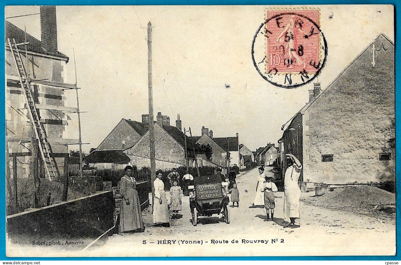 CPA 89 HERY Yonne - Route De Rouvray N° 2 (automobile Du Photographe BOTEX D'Auxerre) ** Auto - Hery