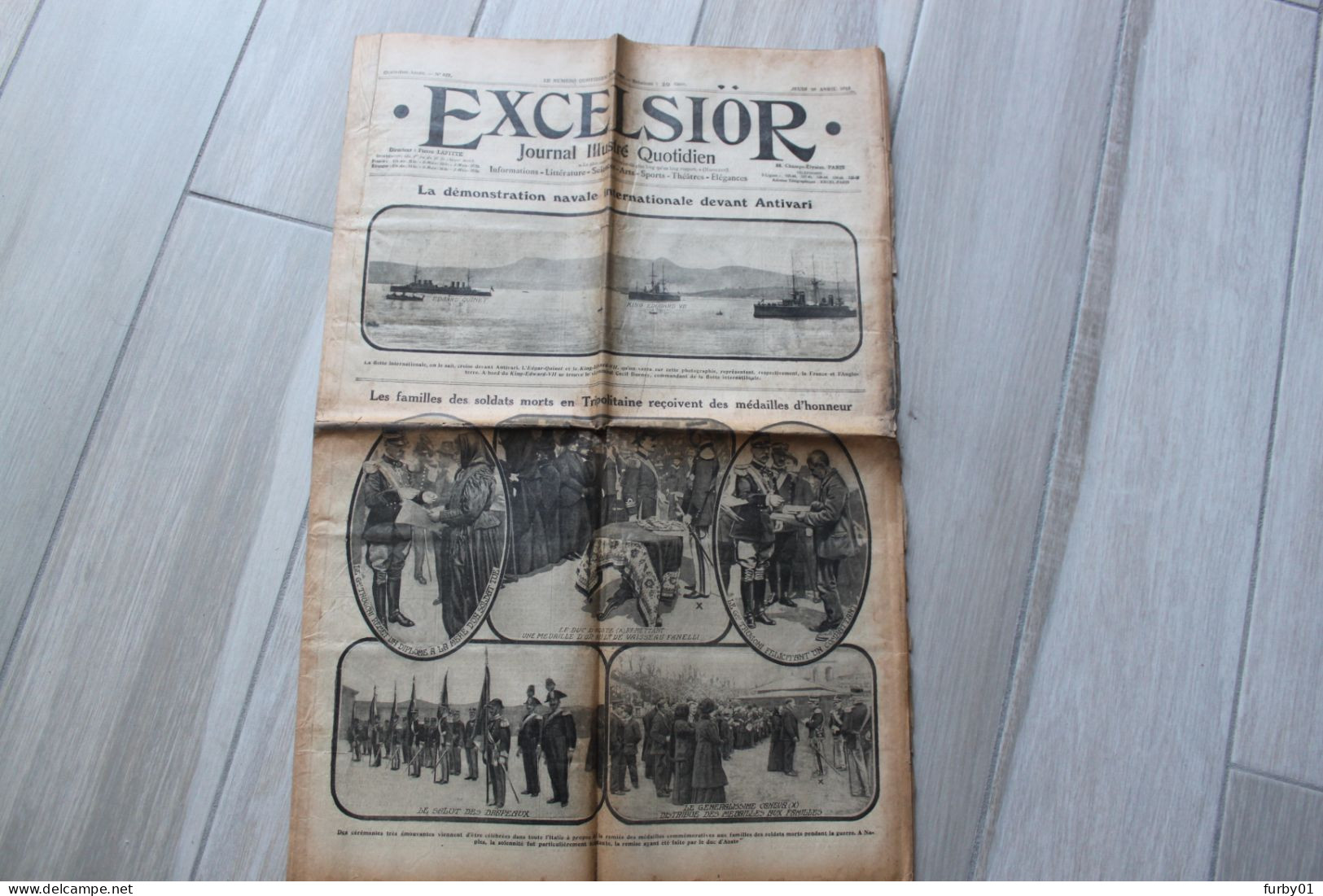 Journal Excelsior 10/04/1913 Old Newspapers - Testi Generali