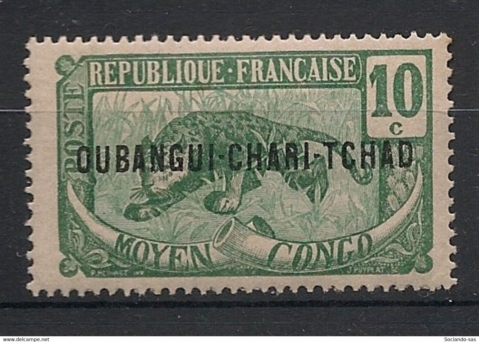 OUBANGUI - 1922 - N°Yv. 21 - Panthère 10c - Neuf Luxe ** / MNH / Postfrisch - Neufs