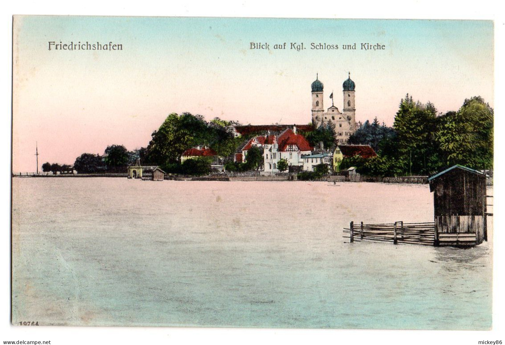 Allemagne-- FRIEDRICHSHAFEN -- Blick Auf Kgl.Schloss Und Kirche .......colorisée..... - Friedrichshafen