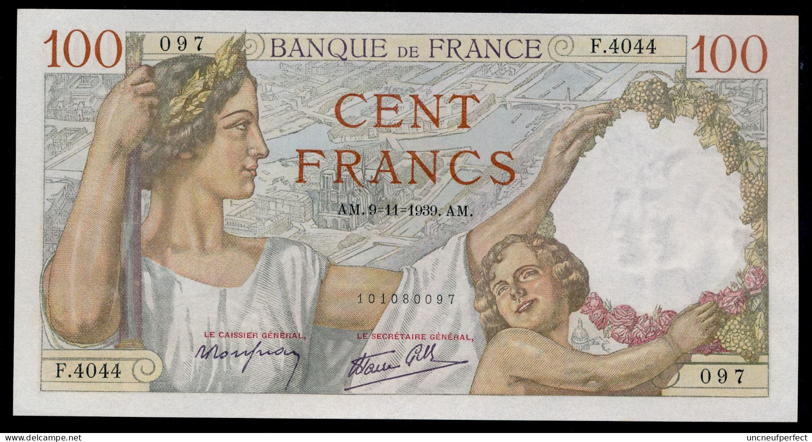 France 100 SULLY  9/11/1939  NEUF UNC Parfait RARE!!! - 100 F 1939-1942 ''Sully''