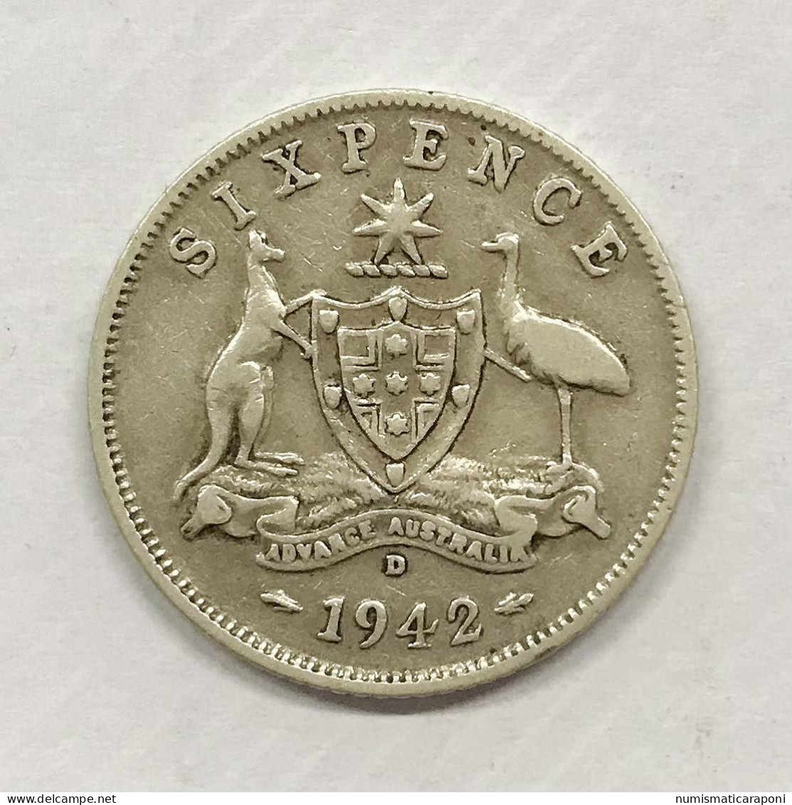 6 Pence 1942 SPL Giorgio VI Australia E.625 - Sixpence