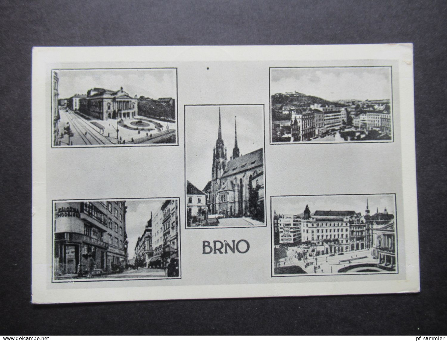 DR Böhmen Und Mähren Vorläufer 20.3.1939 Roter Sonderstempel Und Stempel Feldpost Auf Mehrbild AK Brno - Covers & Documents