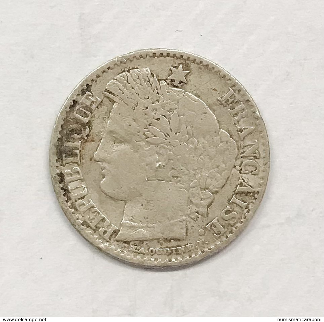 Francia France IIème République 20 Cent. Cérès Argent 1850 A, Paris E.632 - 20 Centimes