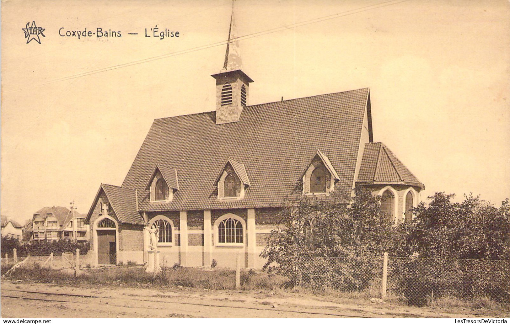 BELGIQUE - COXYDE - L'église - Carte Postale Ancienne - Koksijde