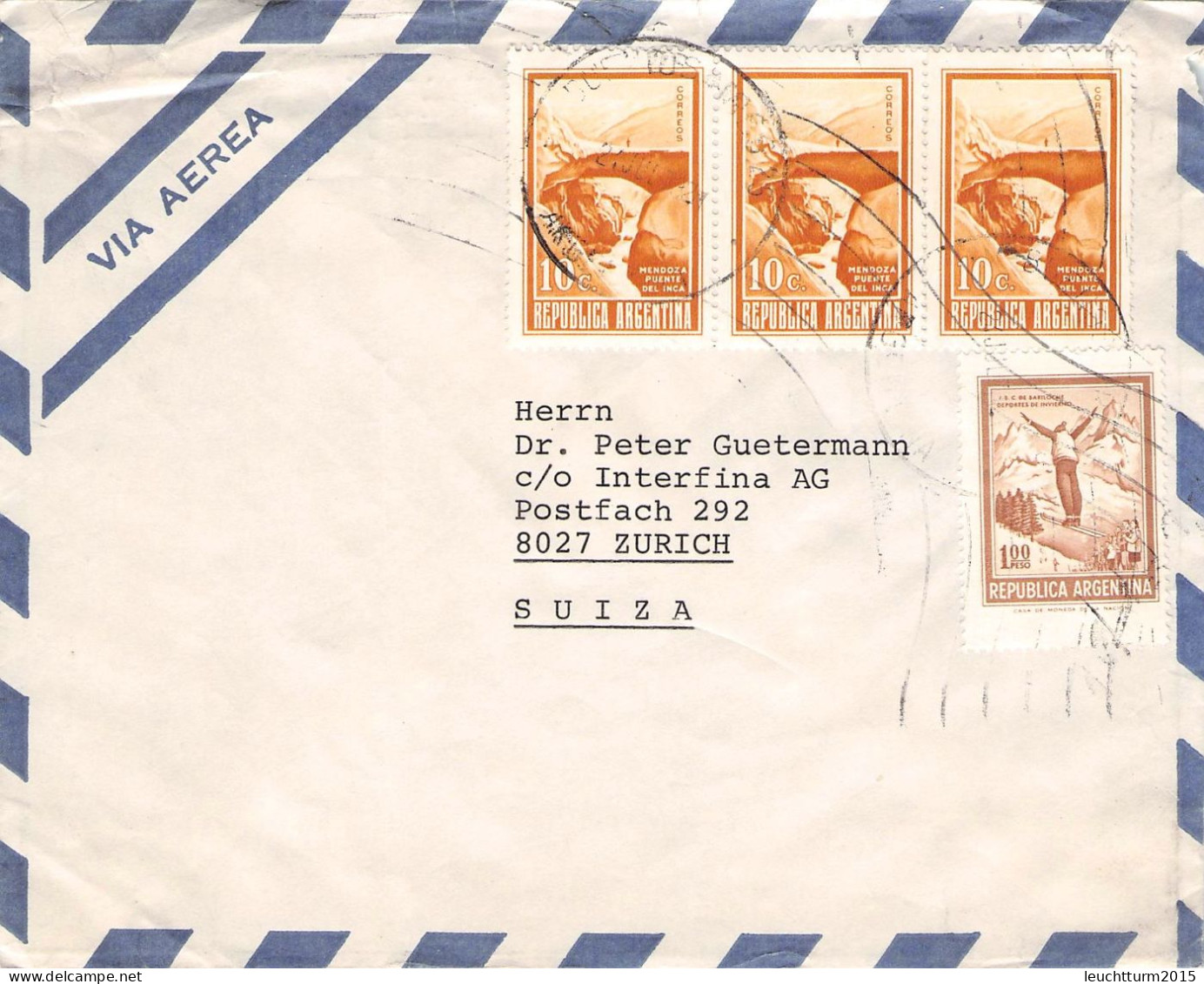 ARGENTINA - AIRMAIL 1972? BUENOS AIRES > ZÜRICH/CH / YZ376 - Lettres & Documents