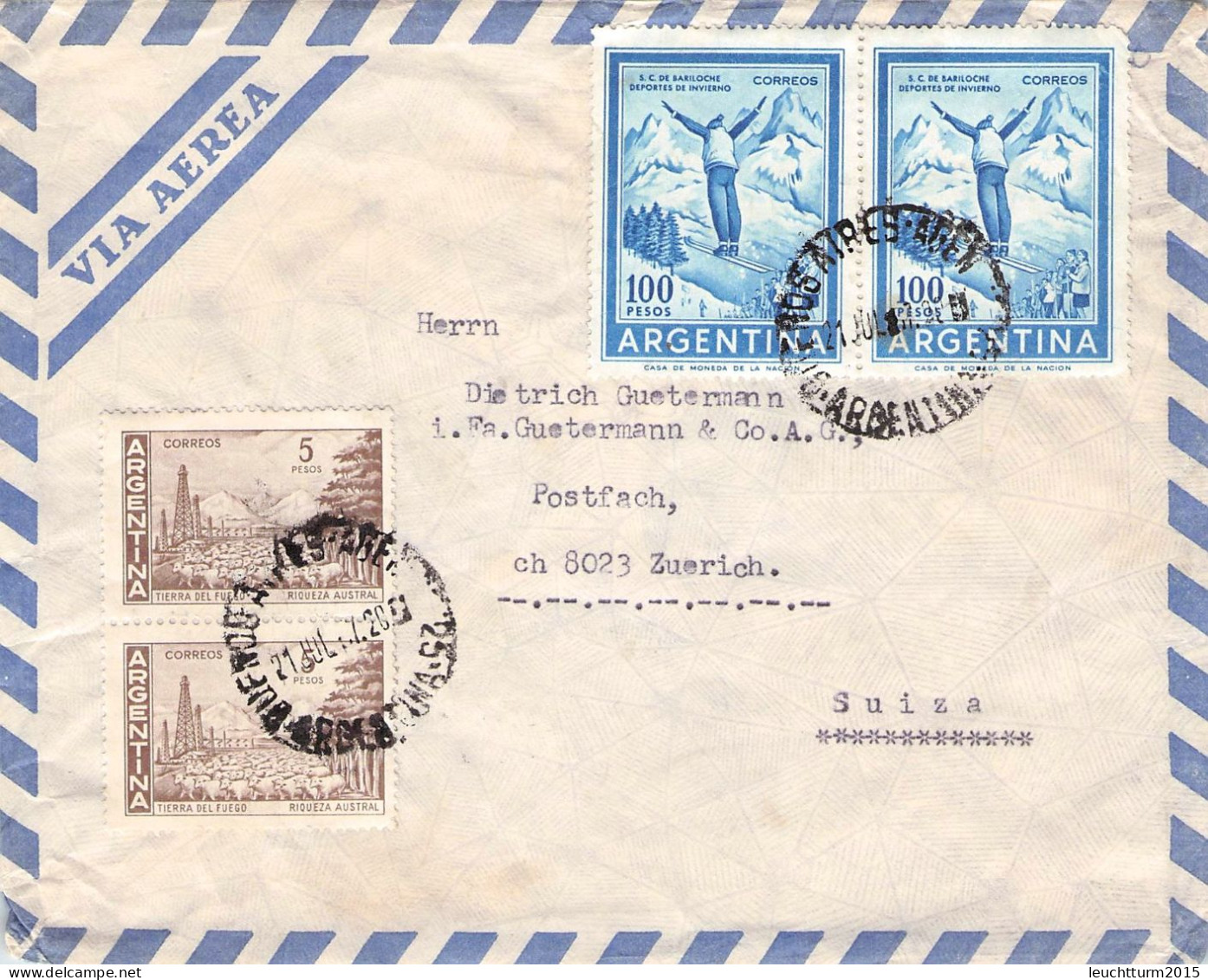 ARGENTINA - AIRMAIL 1972 BUENOS AIRES > ZÜRICH/CH / YZ378 - Covers & Documents