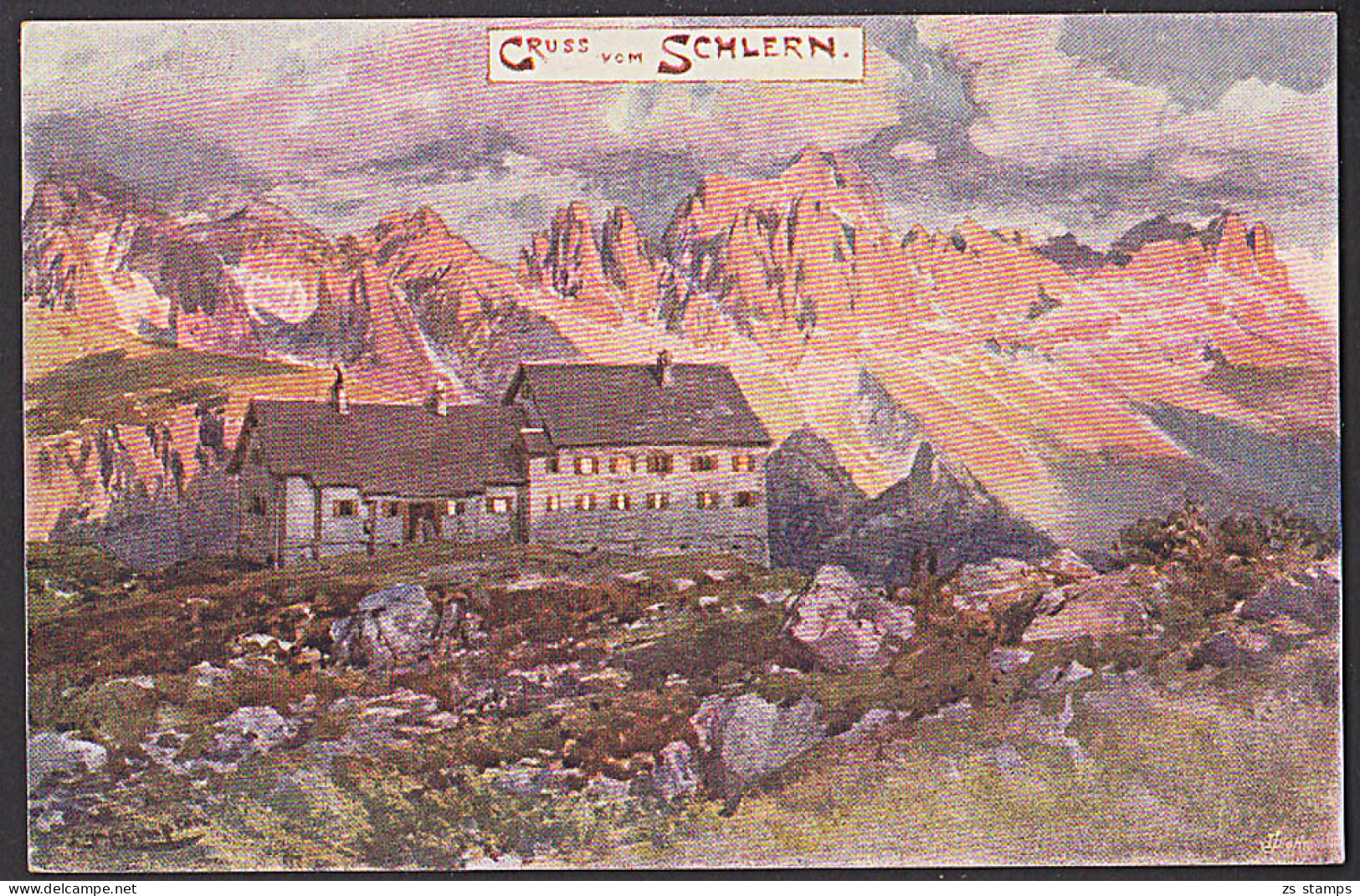 Gruss Vom Schlern Sig. Künstlerkarte, Schlernhaus 1902 Rs. Ungebraucht Mit Stempel D. U. Österr. Alpen-Verein Bozen - Compton, E.T.