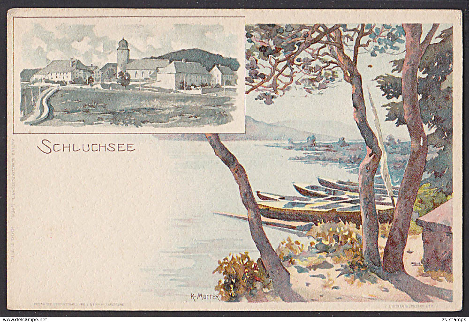 Schluchsee Um 1900 Ungebraucht Künstlerkarte Sign. K. Mutter - Mutter, K.