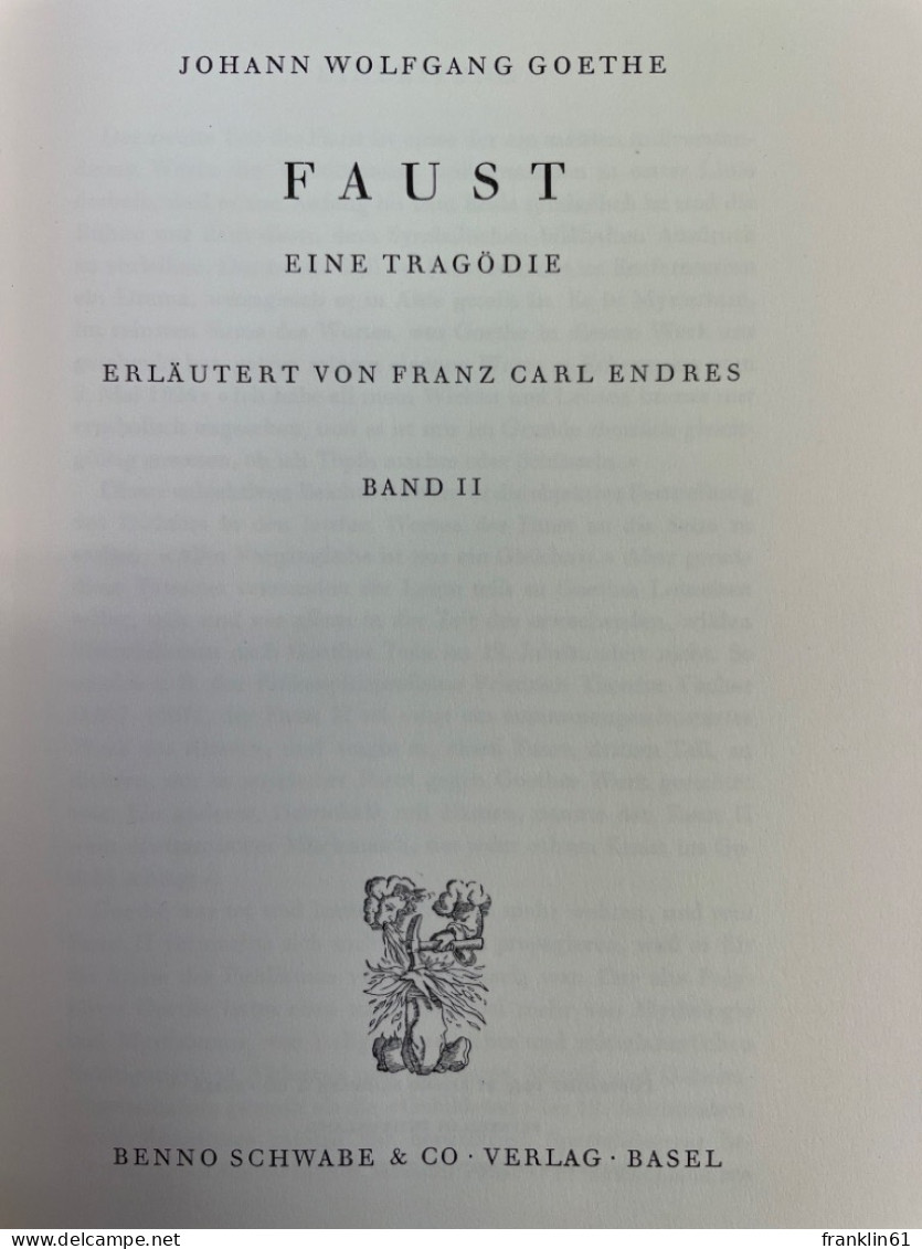 Faust. Eine Tragödie. Band II. - Poems & Essays